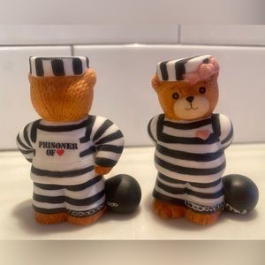 Lucy & Me- Prisoner of Love Girl & Boy Valentine Bears.  Set of 2.